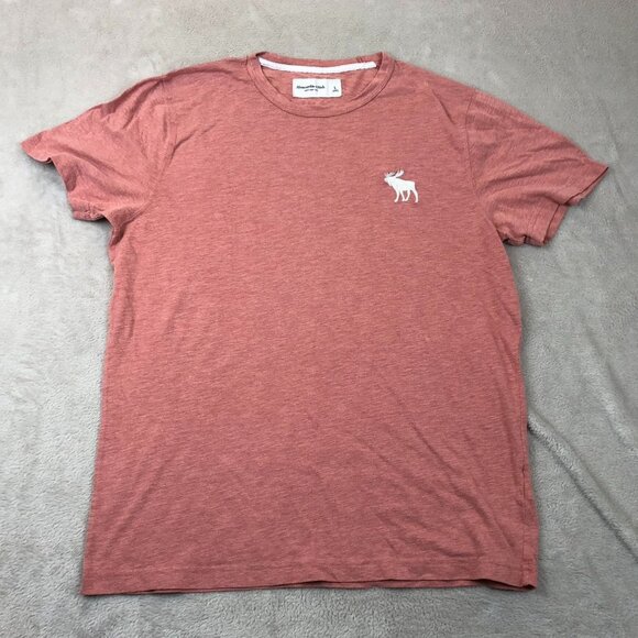 Abercrombie & Fitch Women's T-Shirt Large Pink Crew Neck Pullover Soft A&F Tee - Picture 10 of 11
